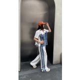 デニム切り替えスウェットトップスワイドパンツセットアップ | Ulysses | 詳細画像5