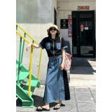 デニム切り替えスウェットトップススカートセットアップ | Ulysses | 詳細画像3 
