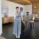 デニムノースリーブトップスワイドパンツセットアップ | Ulysses | 詳細画像8