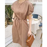 ブラウン | パフスリーブリボンワンピース | Ulysses