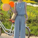 ライトブルー | ノースリーブトップスワイドパンツデニムセットアップ | Ulysses