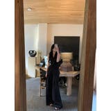 ブラック | ノースリーブトップスワイドパンツセットアップ | Ulysses
