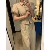 ベージュ | シャツトップスワイドパンツセットアップ | Ulysses