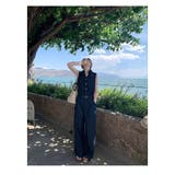 デニムノースリーブトップスワイドパンツセットアップ | Ulysses | 詳細画像1