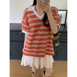 オレンジ | VネックボーダーTEE | Ulysses