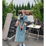 ベルト付Vネックデニムワンピース | Ulysses | 詳細画像1