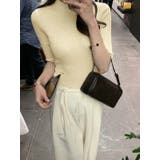 ベージュ | ハーフネック半袖ニット | Ulysses