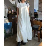 ホワイト | リボンクルーネック袖なしバックジップスワンピース | Ulysses