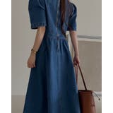 スクエアネックラインバックジップスデニムワンピース | Ulysses | 詳細画像3 