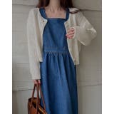 スクエアネックラインバックジップスデニムワンピース | Ulysses | 詳細画像4 