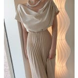 ベージュ | ボートネック半袖トップス | Ulysses