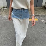 オフホワイト | ポケットデニムパッチワークスカート | Ulysses