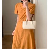 イエロー | ポケットリボン半袖ワンピース | Ulysses