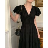 Vネックジャカード半袖ワンピース | Ulysses | 詳細画像5 