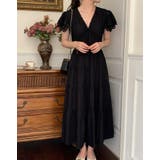 Vネックジャカード半袖ワンピース | Ulysses | 詳細画像6 