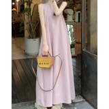 パープル | バック中空クルーネック袖なしワンピース | Ulysses