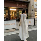 ベージュ | バック中空クルーネック袖なしワンピース | Ulysses