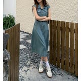 ベルト付きシングルブレストポケットデニムワンピース | Ulysses | 詳細画像2 