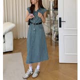 ベルト付きシングルブレストポケットデニムワンピース | Ulysses | 詳細画像8 