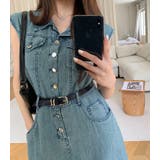 ベルト付きシングルブレストポケットデニムワンピース | Ulysses | 詳細画像9 