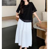 シンプルレース切り替えクルーネック半袖Tシャツ | Ulysses | 詳細画像3