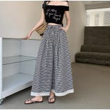 リボンチェック柄ワイドレッグ | Ulysses | 詳細画像1 