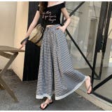 リボンチェック柄ワイドレッグ | Ulysses | 詳細画像3 