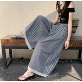 リボンチェック柄ワイドレッグ | Ulysses | 詳細画像6 