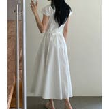 バックリボンジップスポケットクルーネックワンピース | Ulysses | 詳細画像1