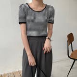 ボーダー柄クルーネック半袖Tシャツ | Ulysses | 詳細画像6