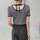 ブラック | ボーダー柄クルーネック半袖Tシャツ | Ulysses
