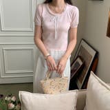 ピンク | レースパッチワーククルーネックTシャツ | Ulysses
