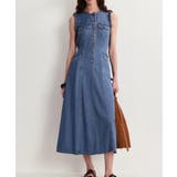ブルー | シングルブレストバックリボンデニムワンピース | Ulysses