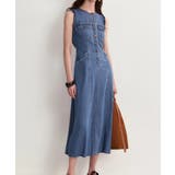 シングルブレストバックリボンデニムワンピース | Ulysses | 詳細画像1 