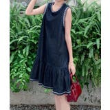 クルーネック袖なし刺繍デニムワンピース | Ulysses | 詳細画像5 