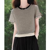 ブラック | フリンジクルーネック半袖トップス | Ulysses