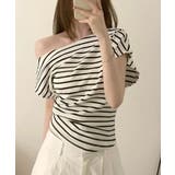 ボーダー柄オフショルダーTシャツ | Ulysses | 詳細画像3