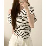 ボーダー柄オフショルダーTシャツ | Ulysses | 詳細画像5