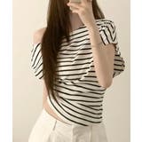 ボーダー柄オフショルダーTシャツ | Ulysses | 詳細画像6