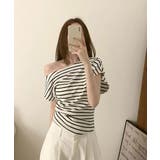 ボーダー柄オフショルダーTシャツ | Ulysses | 詳細画像8