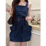 ベルト付きオーバーサイズデニムキャミワンピース | Ulysses | 詳細画像8 