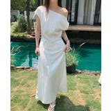 ホワイト | ベルト付きワイドカラーワンピース | Ulysses