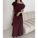 ブラウン | ベルト付きワイドカラーワンピース | Ulysses