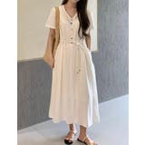 ベルト付きVネックワンピース | Ulysses | 詳細画像1