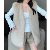 ベージュ | シンプル袖なしジャケット | Ulysses