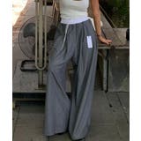 ドローストリングパッチワークストライプ柄ワイドパンツ | Ulysses | 詳細画像5 