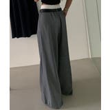 ドローストリングパッチワークストライプ柄ワイドパンツ | Ulysses | 詳細画像6 