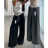 ドローストリングパッチワークストライプ柄ワイドパンツ | Ulysses | 詳細画像8 