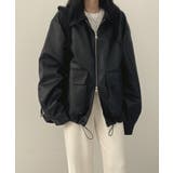 ドローストリングダブルジップPUレザージャケット | Ulysses | 詳細画像5 