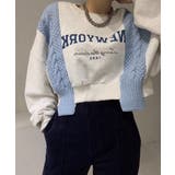 ニット切り替えプリントトレーナー | Ulysses | 詳細画像2